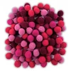 Generic Pompom dekoratyviniai raudoni 1cm 120 vnt.
