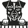 Generico sieninis raktų pakabukas su 8 kabliukais, modernus sieninis laikiklis prieškambariui, virtuvei, dovana, namų baldai, šuns pavadėlis (jack Russell)