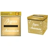 Générique taupyklė urna aukso spalvos metallic happy birthday 20cm (x1)