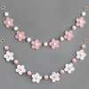 Generisch 2 vnt. veltinio girliandų, gėlių girlianda, balta rožinė veltinio kamuoliukų gėlių baneris, ramunėlių girlianda, miela gėlių girlianda, ramunėlių dekoratyvinės veltinio gėlės, baneriai, retro gėlių baneris kambario dekoravimui, miegamajam