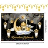 Generisch Ramadano dekoracija, ramadan mubarak fono reklaminis skydelis, ypač didelis ramadano reklaminis skydelis, auksinės žvaigždės mėnulio ramadano dekoracija, eid dekoracijos reklaminis skydelis musulmonų islamo vakarėliui ramadano dekoracija (180 x 110 cm)