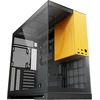 Geometric Future M5 tempered glass mid tower, E-atx/atx žaidimų kompiuterio korpusas, 1.2 mm plienas, type-c, įrankių nereikalaujantys paneliai, palaiko 420/360 radiatorių, dviguba kamera, juodas/geltonas, Geo-m5-by