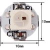 Gerui ws2812b eco rgb lydinio laidai 5050 su pcb radiatoriumi (10 mm x 3 mm) smd balti led lustai, 100 vnt.