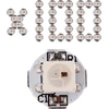 Gerui ws2812b eco rgb lydinio laidai 5050 su pcb radiatoriumi (10 mm x 3 mm) smd balti led lustai, 100 vnt.