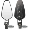 Ges motociklo modifikuotas galinio vaizdo veidrodėlis universalus 22 mm atbulinės eigos cnc galinio vaizdo veidrodėlis motociklo ovalus aliuminio galinio vaizdo veidrodėlis (baltas veidrodis)
