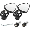 Ges motociklo modifikuotas galinio vaizdo veidrodėlis universalus 22 mm atbulinės eigos cnc galinio vaizdo veidrodėlis motociklo ovalus aliuminio galinio vaizdo veidrodėlis (baltas veidrodis)