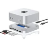 Gewokliy Mac Mini M4 dokas, aliumininis Mac Mini šakotuvas ir stovas, skirtas Mac Mini M4 ir M4 Pro 2024 su M.2 Nvme Ssd dėklu, dvigubi Usb-a 10gbps, Sd/tf kortelių skaitytuvai, Usb 2.0 │mac Mini priedai
