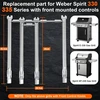 Gftime 45,3 cm degiklio keitimas weber spirit 330, 335, degiklio atsarginės dalys weber spirit e310 s310 e320 s320 e330 s330 330 lp, 335 lp (su priekiniais degiklio reguliavimo rankenėlėmis), degiklis weber 69787