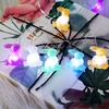 Ghzste dekoratyvinės zuikučio formos švieselės, velykinės lemputės, zuikio dekoracija, 40 led varinės vielos, 3 metrų ilgio girlianda, skirta lauko namų vakarėlio velykinei dekoracijai