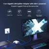 Šakotuvas Gigabit Ethernet skirstytuvas 1x4, 1000mbps tinklo stiprintuvas