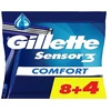 Gillette Sensor3 Comfort vienkartiniai skustuvai vyrams su drėkinamąja juostele - 8+4 vnt.