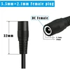 Gintooyun 2 vnt. Dc Y skirstytuvo kabelis 18awg Dc 5,5 mm x 2,1 mm moteriška į dvigubą Dc 5,5 mm x 2,1 mm moterišką ilgintuvą, skirtas Cctv apsaugos kamerai, Led šviesos juostai ir kt. (0,29 m)
