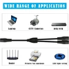 Gintooyun 2 vnt. Dc Y skirstytuvo kabelis 18awg Dc 5,5 mm x 2,1 mm moteriška į dvigubą Dc 5,5 mm x 2,1 mm moterišką ilgintuvą, skirtas Cctv apsaugos kamerai, Led šviesos juostai ir kt. (0,29 m)