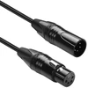 Gintooyun Dmx kabelis 4 kontaktų signalo Xlr tėtis į moterį Dmx512 Xlr tėtis į moterį scenos šviesos signalo kabelis su metalinėmis jungtimis, jungtis scenos zonos Dj apšvietimo įrangai (1,8 m) (1,8 m, 4 kontaktų)
