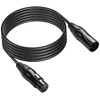 Gintooyun Dmx kabelis 4 kontaktų signalo Xlr tėtis į moterį Dmx512 Xlr tėtis į moterį scenos šviesos signalo kabelis su metalinėmis jungtimis, jungtis scenos zonos Dj apšvietimo įrangai (1,8 m) (1,8 m, 4 kontaktų)