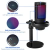 Gireich Usb žaidimų mikrofonas, Rgb kondensatoriniai mikrofonai Pc Ps4 Ps5, mikrofonas Pc su nutildymo mygtuku, pop filtras, sukamasis valdiklis garsumui reguliuoti, amortizatorius transliacijoms ir podcast'ams