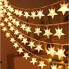 Girlianda 1.5m (10 Led lempučių) Usb Žvaigždutės balkonui, šilta balta