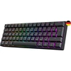 Gk61 s karšto keitimo mechaninė žaidimų klaviatūra - 62 klavišų daugiaspalvis rgb led apšvietimas, skirtas pc/mac žaidėjams - iso vokiečių išdėstymas (gateron Mechaninė Raudona, juoda)