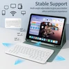 Gkabxy dėklas su klaviatūra, skirtas ipad (a16) 10/11 kartos, 10.9/11 colių, (2022/2025), minkštas tpu galinis dėklas su rašiklio laikikliu, magnetinė nuimama bluetooth klaviatūra, qwertz išdėstymas, night žalias