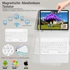 Gkabxy dėklas su klaviatūra, skirtas ipad air 11 colių (m3/m2) 2025/2024, ipad air 5 4-os kartos – įkraunama bluetooth klaviatūra, qwertz išdėstymas, pilka