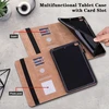 Glandotu dėklas, skirtas redmi pad pro 12.1 2024, folio atverčiamas odinis apsauginis dėklas su rašiklio laikikliu, stovu ir piniginės uždangalu, skirtas redmi pad pro 12.1 planšetiniam kompiuteriui - red rose