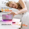 Glasflength Skaitmeninis žadintuvas, Led skaitmeninis žadintuvas, 5 ryškumo skaitmeninis laikrodis su 11 Rgb naktine lempute, 5 garsumo skaitmeninis žadintuvas su šviečiančiais skaičiais, 7 colių veidrodinis laikrodis, skaitmeninis miegamojo laikrodis