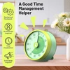 Glasflength vizualinis laikmatis 60 minučių, atgalinio skaičiavimo laikmatis vaikams ir suaugusiems, mechaninis užvedamas 79 x 39 mm, magnetinis virtuvės laikmatis kepimui, sporto salei, mokyklai (žalias)