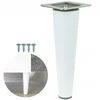 Global Service Medinės baldų kojelės 20 cm kūgio formos, buko, baltos