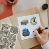 Globleland mokyklinės prekės skaidrus antspaudas scrapbooking'ui mokyklinis minkštas viršelis silikoninis antspaudas išleistuvių sezonas skaidrus antspaudas kortelių gamybai "pasidaryk pats" įspaudų žurnalams