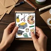 Globleland mokyklinės prekės skaidrus antspaudas scrapbooking'ui mokyklinis minkštas viršelis silikoninis antspaudas išleistuvių sezonas skaidrus antspaudas kortelių gamybai "pasidaryk pats" įspaudų žurnalams