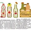 Globleland pjovimo štampai vasaros butelis kokteilis "pasidaryk pats" scrapbooking metalinės etiketės jutiklinės dėžutės pjovimo štampai vaisių citrinų butelio kokteilio perforatoriai kortelių gamybai įspaudimo nuotraukų albumui