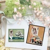 Globleland silikoninis antspaudas "keliaujanti moteris": karavanas, palapinė, skaidrus antspaudas moterims, skirtas kortelių gamybai, "pasidaryk pats" scrapbooking amatams