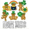 Globleland st patrick's day bear cutting dies metal retro multilayer lucky bear shakers cutting template paper cutting dies for scrapbooking card making crafts paper cards