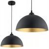 Globo Lighting Pakabinamas šviestuvas lubinis Azur Półkula Kopuła juodai auksinis 30 cm