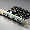 Glotrends U3044 4 prievadų Usb 3.0 Pcie plėtimosi kortelė