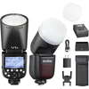 Objektyvas Godox V1s apvalus blykstė fotoaparatui 76 W Speedlite profesionali blykstė fotoaparatui 1/8000 Hss 2.4g belaidė X sistema Ttl su 2600 Mah ličio jonų baterija, suderinama su Sony A7iv A7iii A7riii A7rii A7c a6400 a6000 a9 a77
