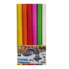 Gofruotas mini krepšinis popierius 6 intensyvių spalvų 25x150 cm rinkinys 6 spalvų