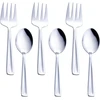 Gogeili nerūdijančio plieno serviravimo šaukštų ir šakučių rinkinys, 3 dideli serviravimo šaukštai ir 3 serviravimo šakutės, 24,1 cm maitinimo serviravimo įrankių rinkinys, galima plauti indaplovėje