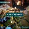 Golden Bird lauko peilis, skirtas išgyvenimui, juodas 2-in-1 medžioklinis peilis fiksuotu ašmenimis su Oxford dėklu - 58hrc anglinio plieno bushcraft peilis, pilno ilgio išgyvenimo peilis su pjūklu