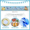 Goldenland Oktoberfest dekoratyvinė reklaminė juosta, bavariška Oktoberfest vakarėlio dekoracija, mėlyna/balta su girlianda, 300 x 50 cm