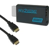 Goldoars Wii Hdmi adapteris, Wii į Hdmi adapteris, 1080p/720p Hd konverterio adapteris su 3,5 mm stereo garso lizdu + 1,5 m Hdmi kabelis, palaiko Ntsc/pal formatą Smart Tv Hdtv (juodas)