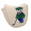 Golf Club Headcover Wrap Sleeve daugumai putterio galvučių dangčių, smėlio spalvos