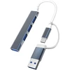 Golook • usb 3.0 multiport skirstytuvas • duomenų perdavimas • greitas įkrovimas • 4 prievadai • usb type-c • usb a • otg • pc • 5 gbps