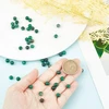 Gomakerer Apie 128 vienetų apvalių smaragdinių karoliukų, 6,5 mm smaragdo kvarco karoliukai, natūralaus brangakmenio karoliukai, apvalūs akmens karoliukai, lygūs rutuliniai karoliukai, laisvi tarpiniai karoliukai "pasidaryk pats" papuošalų gamybai