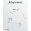 Goobay 60362 Led didinamasis šviestuvas su spaustuku / 9 W energijos sąnaudos / 127 mm krištolo stiklo lęšis / 6400 K spalvos temperatūra / 1,75x didinimas / 83–730 liumenų šviesos srautas / baltas