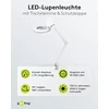 Goobay 60362 Led didinamasis šviestuvas su spaustuku / 9 W energijos sąnaudos / 127 mm krištolo stiklo lęšis / 6400 K spalvos temperatūra / 1,75x didinimas / 83–730 liumenų šviesos srautas / baltas