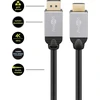 Goobay 71612 Displayport/hdmi jungties kabelis su Displayport kištuku į Hdmi kištuką, 1,5 m ilgio, juodas