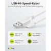 Goobay 96192 usb 2.0 hi-speed kabelis, baltas, 0.6m ilgio