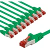 Goobay Cat6 tinklo kabelis, 10 vnt., 3m, žalias, ekranuotas S/ftp