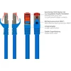Good Connections Cat6 ethernet lan patch kabelis su fiksatoriaus apsauga rns, s/ftp, pimf, pvc, 250 mhz, gigabit palaikantis (10/100/1000-base-t ethernet tinklai), skirtas patch skydams, jungikliams, maršrutizatoriams, modemams